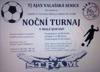 Ajax Valašská Senice zve na tradiční Noční turnaj