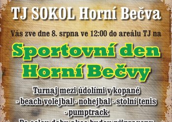 Horní Bečva pořádá Sportovní den