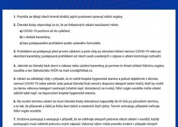 FAČR - Desatero pravidel proti šíření nemoci COVID-19