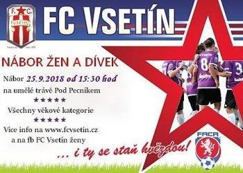 Zářijový nábor dívek a žen FC Vsetín