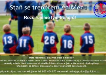 Valmez hledá trenéry k mládeži