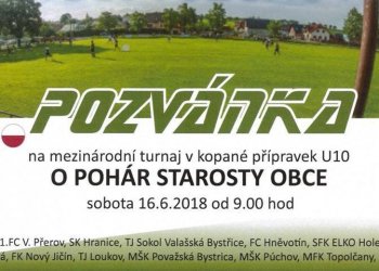 Tatran Všechovice pořádá mezinárodní turnaj O pohár starosty obce (Hledá se jeden tým!)