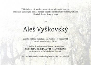 Do fotbalového nebe odešel Aleš Vyškovský starší