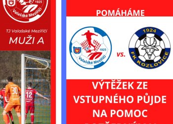 Valmez hostí v sobotu Kozlovice. Výtěžek ze vstupného půjde na dobrou věc!