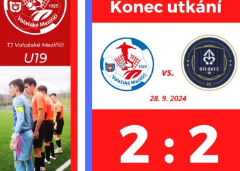 Domácí remíza meziříčské U19 s Bílovcem