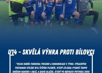 Skvělé vítězství meziříčské U14 proti Bílovci