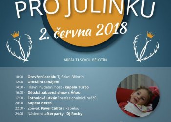 KRIŠTOF trade s.r.o. se stal generálním sponzorem akce Benefice pro Julinku