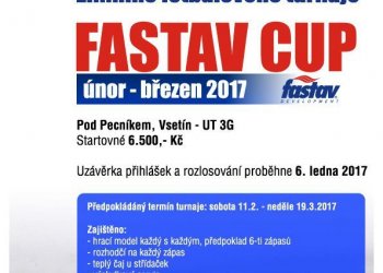 Blíží se Fastav Cup - Týmy se mohou hlásit do 6. ledna 2017!