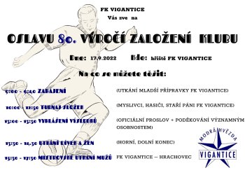 Modrá hvězda Vigantice oslaví 17. září 80 let své existence