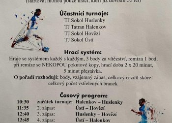 V sobotu se koná v Huslenkách tradiční Turnaj starých pánů