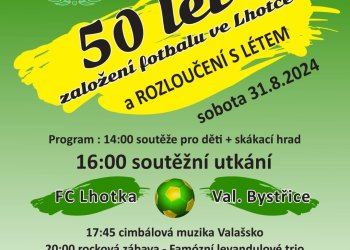 Lhotka oslaví v sobotu 31. srpna 50 let