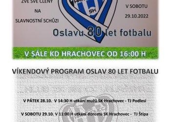 Hrachovec slaví v pátek a v sobotu 80 let