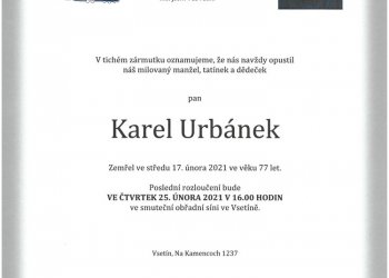 Vzpomínka FC Vsetín na Karla Urbánka - ODEŠEL DALŠÍ VSETÍNSKÝ FOTBALOVÝ MATADOR