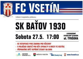 Na Vsetín se zase vyplatí zajít - SK BAŤOV 1930, pivo zdarma k lístku