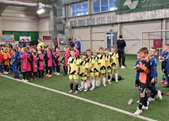 Mladší žáci Fastavu Vsetín v Trenčíně, mladší přípravka v Půchově