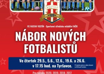 Čtvrtky patří Na Tyršovce až do konce června náborům fotbalistů FC Fastav Vsetín