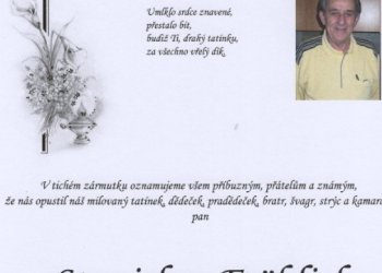 Do fotbalového nebe odešel Stanislav Fröhlich
