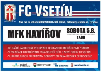 Vsetín začíná divizi zostra, přijede Matušovičův Havířov