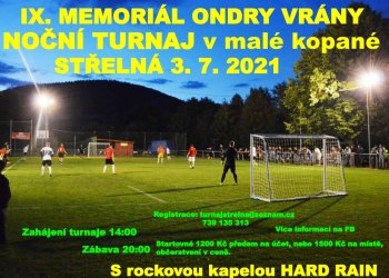 Střelná zve na IX. ročník Memoriálu Ondry Vrány