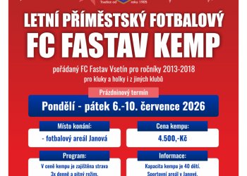 Fastav Vsetín zve na letní fotbalový kemp