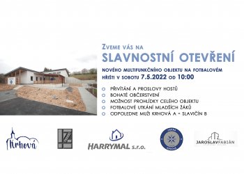 V sobotu 7. května otevírá Krhová nejen utkáním se Slavičínem B zbrusu nové kabiny
