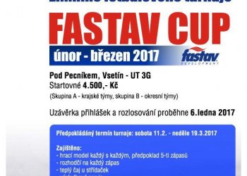 Fastav Cup 2017 - aktualizace - 1. skupina zná své kompletní složení