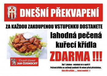 Vsetín hraje zase doma, tentokrát si pochutnáte na kuřecích křídýlkách
