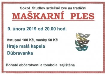 Foto č. 1 - Sokol Študlov zve na maškarní ples