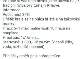 Foto č. 1 - Po roce se vrací Jiskra Krhová Cup