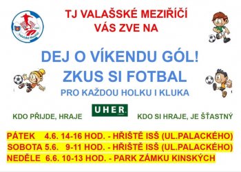 Foto č. 1 - Valmez zve na: Dej si o víkendu gól. Zkus fotbal!
