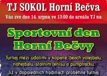 Foto č. 1 - TJ Sokol Horní Bečva zve 14. srpna na Sportovní den