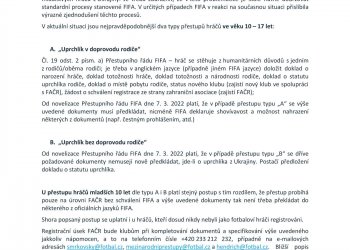 Foto č. 1 - FAČR - Postup při přestupech hráčů z Ukrajiny