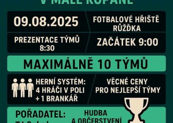 Foto č. 1 - Růžďka zve na srpnový turnaj v malé kopané