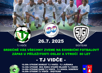 Foto č. 2 - V sobotu 26. července oslaví ve Vidči 80 let od vzniku Tělovýchovné jednoty a fotbalového klubu