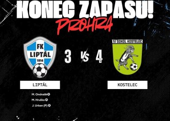 Foto č. 1 - Ve druhém pohárovém zápase dorostenci Liptálu těsně padli.  Vyrovnaný a bojovný duel nakonec rozhodly standardní situace
