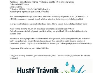 Foto č. 2 - Hustý trávník - pozvánka na školení správců fotbalových hřišť a nabídka pro fotbalové kluby