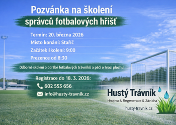 Foto č. 1 - Hustý trávník - pozvánka na školení správců fotbalových hřišť a nabídka pro fotbalové kluby